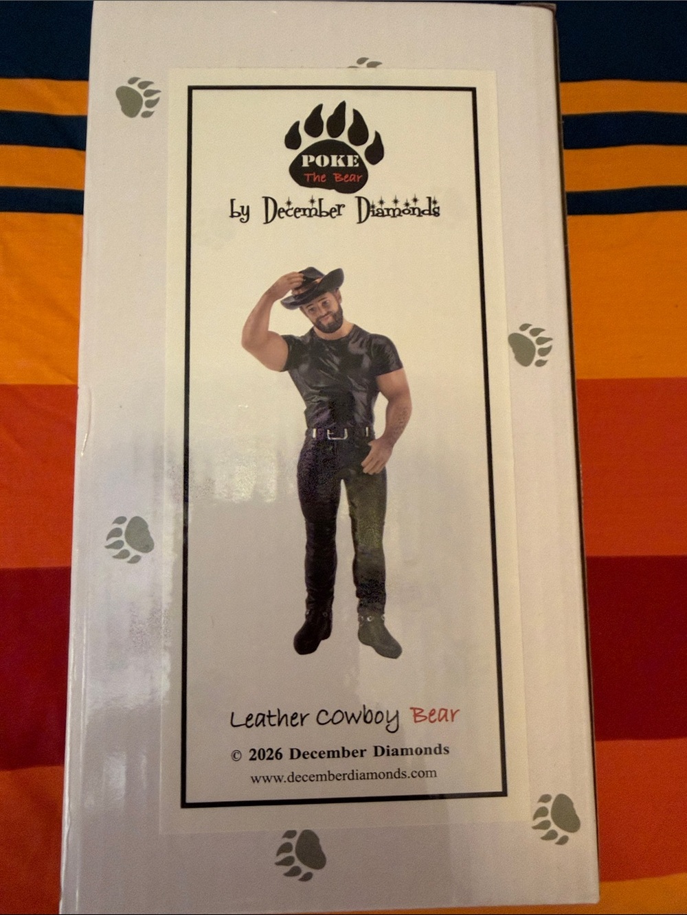 POKE The Bear by December Diamonds Leather Cowboy Bear - Black